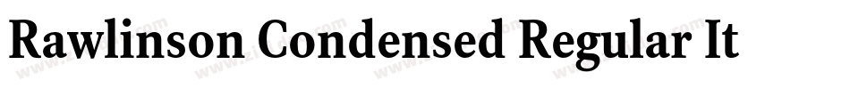Rawlinson Condensed Regular Italic字体转换